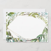 シック植物卒業写真サンキューカード サンキューカード (裏面)