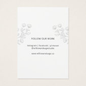 シック植物性カスタムイヤリングホルダーデザイン (裏面)