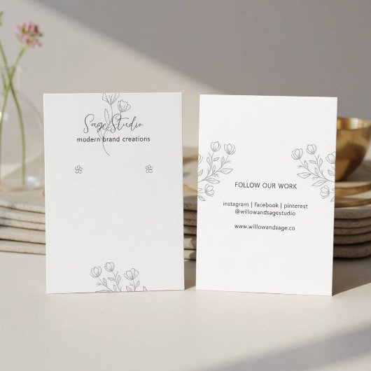 シック植物性カスタムイヤリングホルダーデザイン