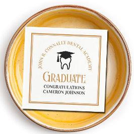 シック歯科学校カスタム歯科医師卒業パーティー スタンダードカクテルナプキン