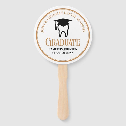 シック歯科学校カスタム歯科医師卒業パーティー ハンドファン (正面)