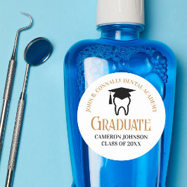 シック歯科学校カスタム歯科医師卒業パーティー ラウンドシール