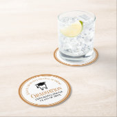 シック歯科学校カスタム歯科医師卒業パーティー ラウンドペーパーコースター (インサイチュ)