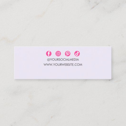 シック水晶レインボーイヤリングジュエリーホルダー スキニー名刺 (裏面)