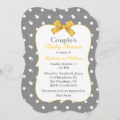 シック水玉模様カップルズベビーシャワー招待状 招待状 (正面/裏面)