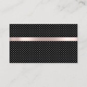 シック水玉模様グリッタードリップメイドクリーニングサービス 名刺 (裏面)