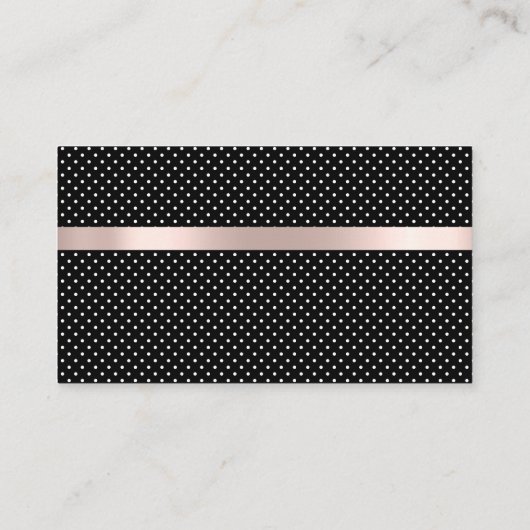 シック水玉模様グリッタードリップメイドクリーニングサービス 名刺 (裏面)