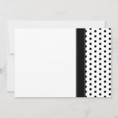 シック水玉模様ピンクデイジーバルミツワー招待状 招待状 (裏面)