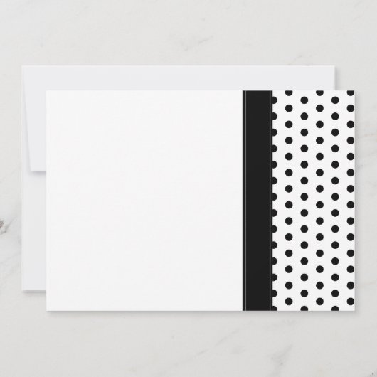 シック水玉模様ピンクデイジーバルミツワー招待状 招待状 (裏面)