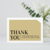 シック注文インサートビジネス感謝していユー金ゴールドブラック サンキューカード (スタンド正面)