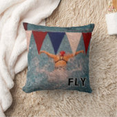 シック泳ぐ人バタフライストローク装飾用クッション クッション (ブランケット)