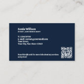 シック海軍公証人公債署名写真QRコード 名刺 (裏面)