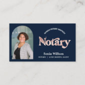 シック海軍公証人公債署名写真QRコード 名刺 (正面)