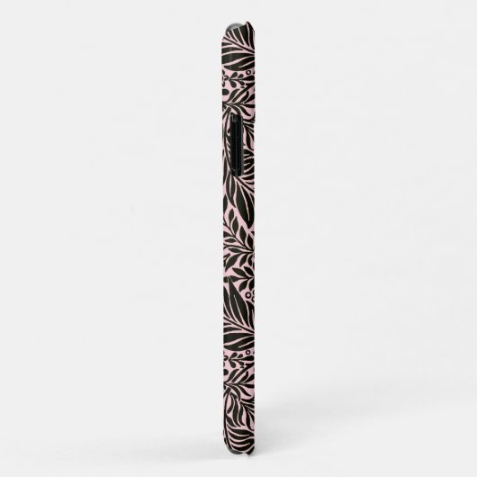 シック淡い色のなピンクの植物の葉のパターンのモノグラム Case-Mate iPhoneケース (裏面/右)