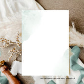 シック淡い色のグリーンウォーターカラーシンドモノグラム結婚ズ 招待状