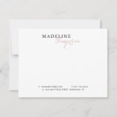 シック淡い色のピンクベージュガーリービジネス ノートカード (正面)