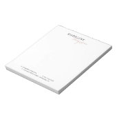 シック淡い色のピンクベージュガーリービジネス ノートパッド (回転)