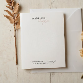 シック淡い色のピンクベージュガーリービジネス ノートパッド