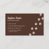 シック犬歩く犬トレーナーウォーカーペットシッター 名刺 (正面)