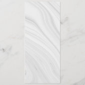 シック王室のなブルーのシルバーグレ結婚ーフローラ メニュー (裏面)