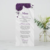 シック王室のな紫のシルバーグレー結婚フローラ メニュー (スタンド正面)