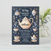 シック王室のアダルトフェアリティティーパーティー60誕生日 招待状 (スタンド正面)