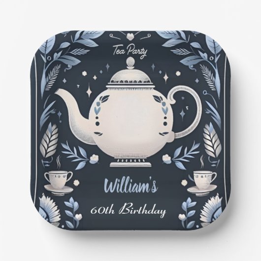 シック王室のアダルトフェアリティティーパーティー60th誕生日 ペーパープレート (正面)