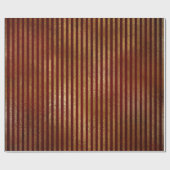 シック王室のゴールデンレッドベルベットストライプ線 ラッピングペーパー (フラット)