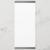 シック王室のシルバーブ結婚ルー メニュー (裏面)