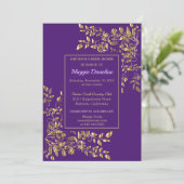 シック王室のパープルブライダルシャワー招待 招待状 (スタンド正面)