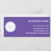 シック王室のパープルロイヤリティカード10ビジネスロゴ (裏面)