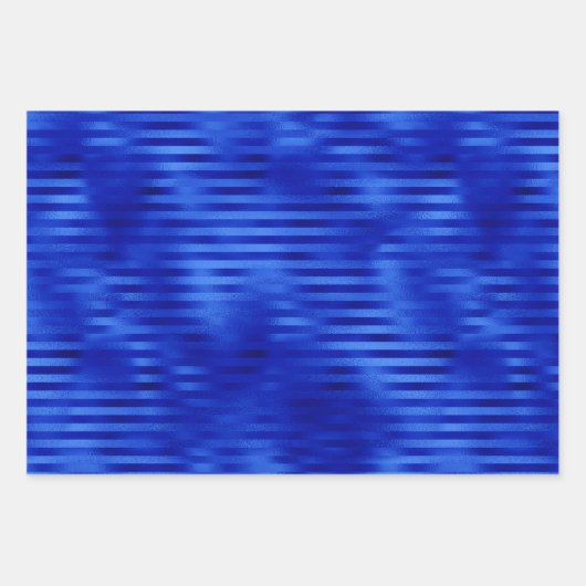 シック王室のブルーフォイルハヌカー紙シート ラッピングペーパーシート (正面3)