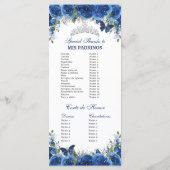 シック王室のブルーフローラキンセアニライベント順 プログラム (裏面)