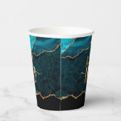 シック甘い16ティール（緑がかった色）金ゴールドアゲートパーティー 紙コップ (右)