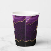 シック甘い16パープル金ゴールドアゲートパーティー 紙コップ (右)
