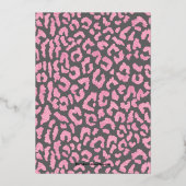 シック甘い16レオパードプリント誕生日金ゴールド 箔招待状 (裏面)