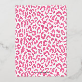 シック甘い16レオパード印刷誕生日シルバー 箔招待状 (裏面)