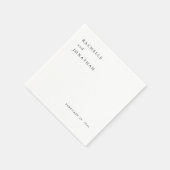 シック白黒シンプルズ結婚ナプキンス スタンダードカクテルナプキン (角)