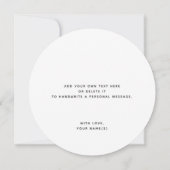 シック白黒スクリプトサンキューノートカード サンキューカード (裏面)