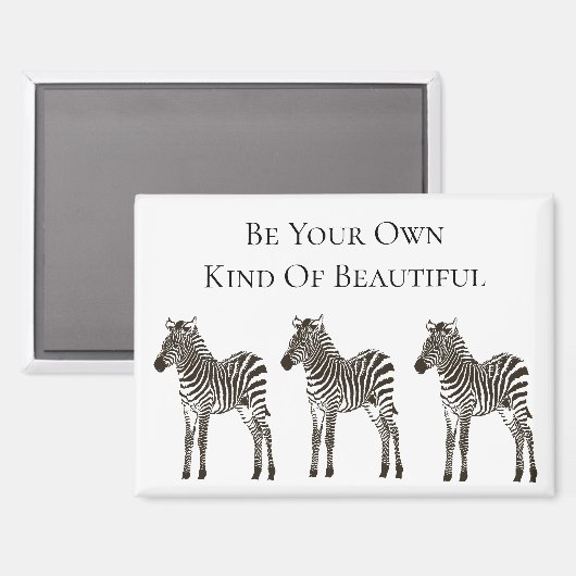 シック白黒ゼブラス マグネット (正面/裏面)