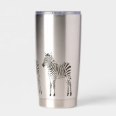 シック白黒ゼブラス 保温保冷タンブラー (背面)