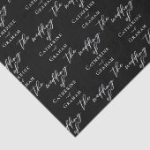 シック白黒パーソナライズされたタイポグラフィ結婚ズ 薄葉紙 (詳細)