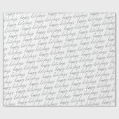 シック白黒ミニエレガントマリストハッピーホリデーズ ラッピングペーパー (フラット)