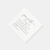 シック白黒ミニマルおもしろいファクト結婚ズ スタンダードカクテルナプキン (角)