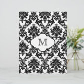 シック白黒モノグラムダマススクレープブック紙 (スタンド正面)