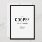 シック白黒写真ブランドノートカード (正面)