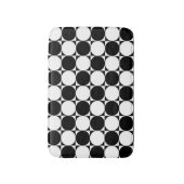 シック白黒抽象芸術サークル正方形パターン バスマット (正面縦)