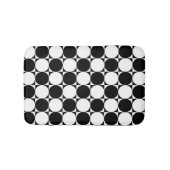 シック白黒抽象芸術サークル正方形パターン バスマット (正面)