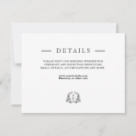 シック白黒結婚の詳細エンクロージャカード