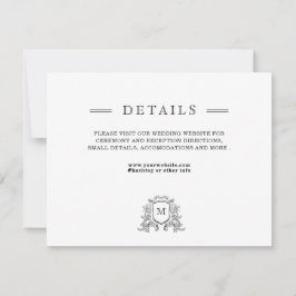 シック白黒結婚の詳細エンクロージャカード